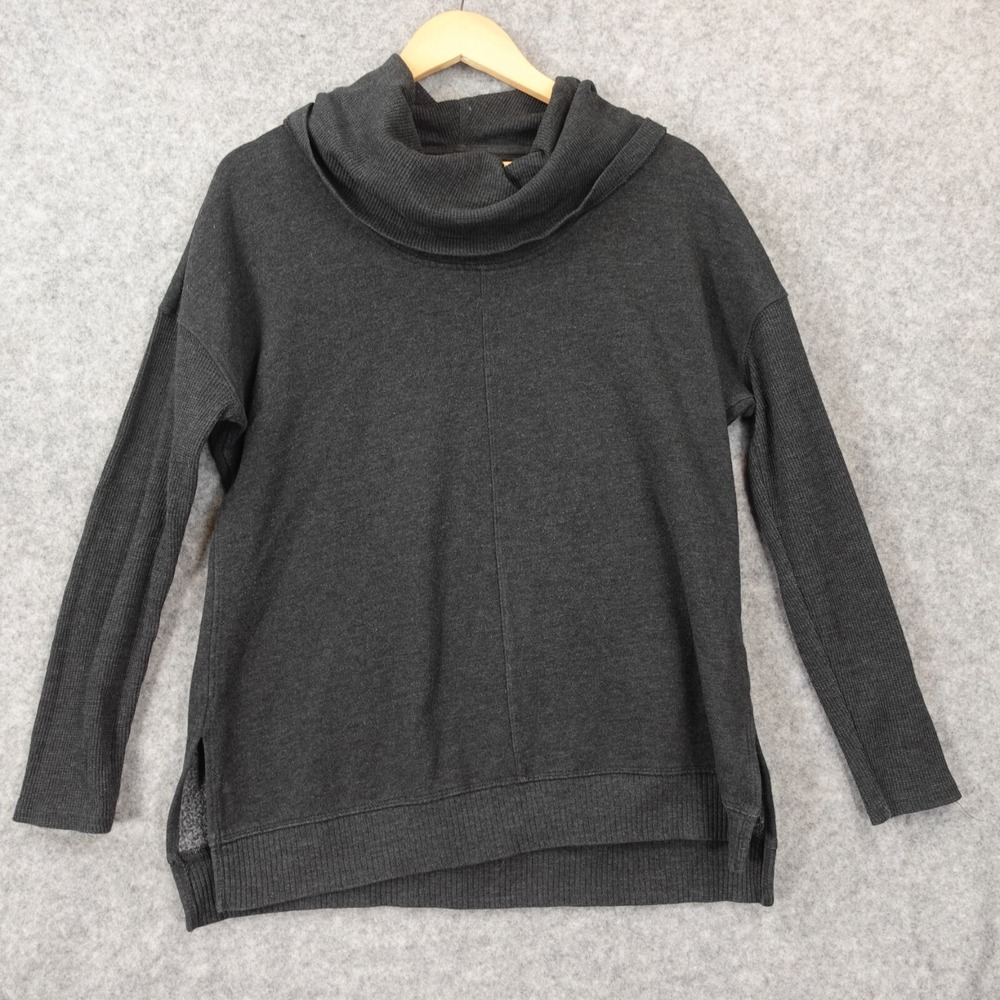 Chunky Roll Neck Sweater Mens Medium Gray Fleece Cowl Performance MARC NEW YORK